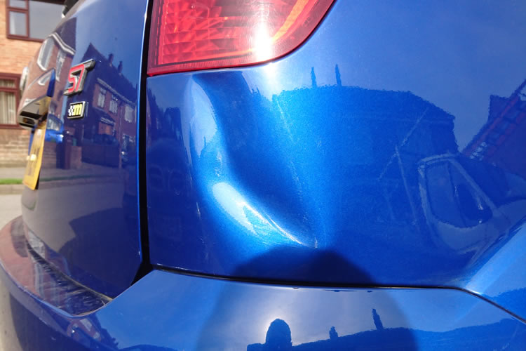 Ford Fiesta Dented Bodywork before Paintless Dent Removal